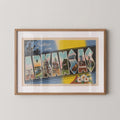 Greetings from Arkansas Large Letter Poster   Postcard
