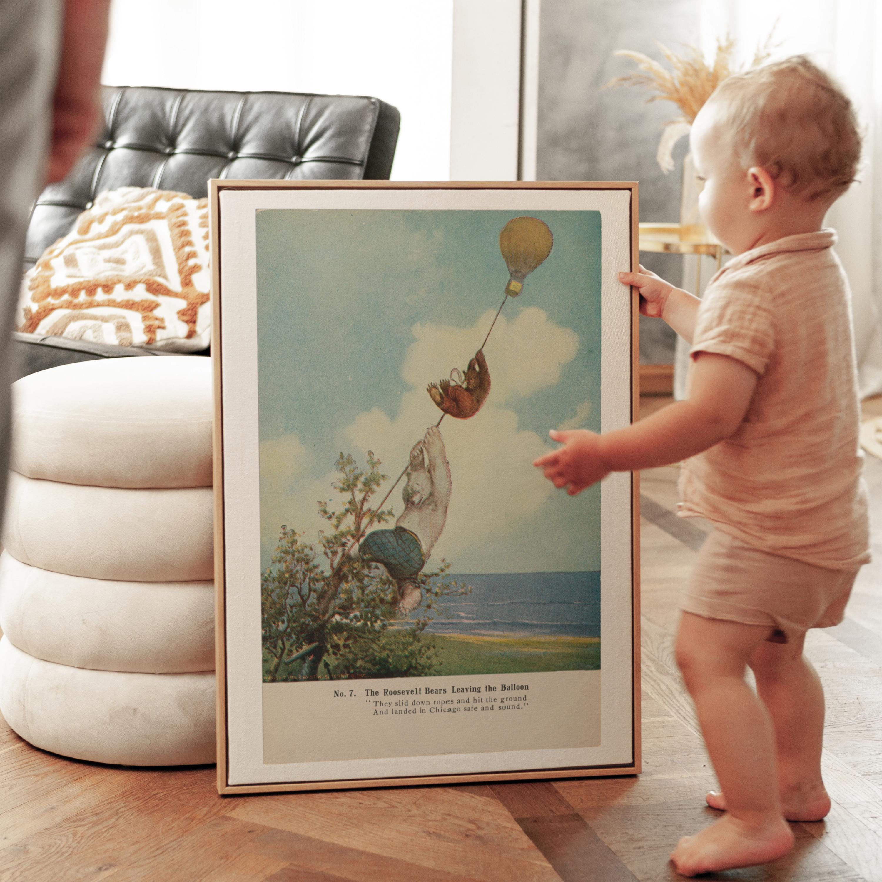 Vintage illustrated postcard print of a classic teddy bear, rendered in a soft, nostalgic storybook style. Printed as a giclée fine art print on archival matte paper.
